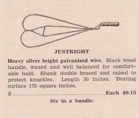 Justright Beater 1942 Catalogue Listing